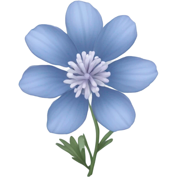 gray blue flower emoji