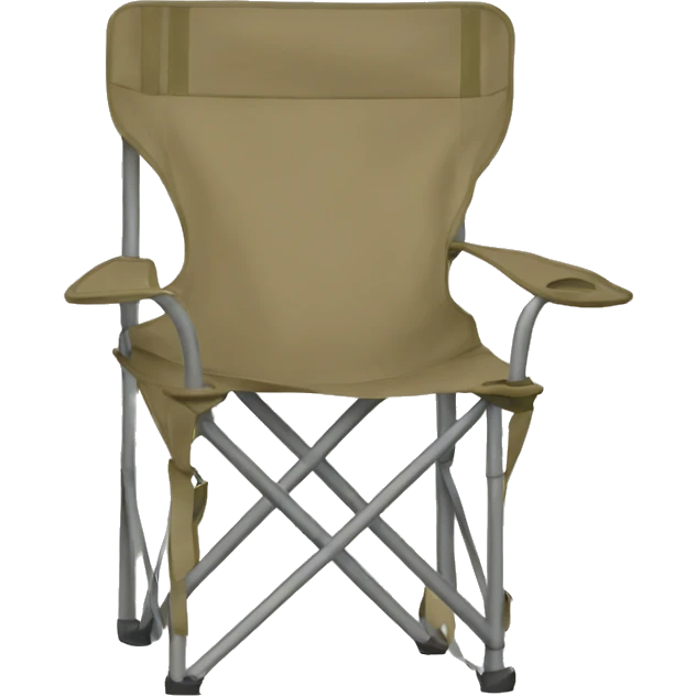 Khaki colored camping chair emoji