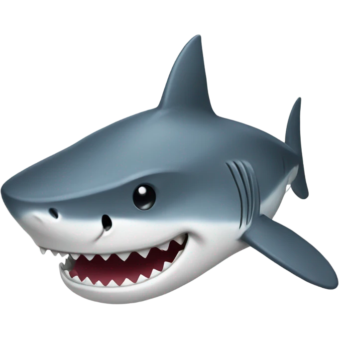 Shark whering hat emoji