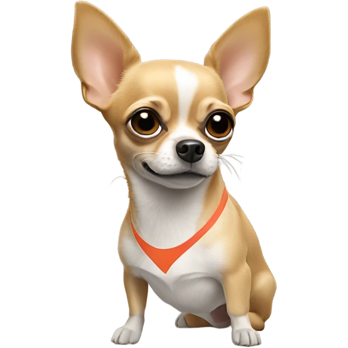 Chihuahua wearing a nike har emoji