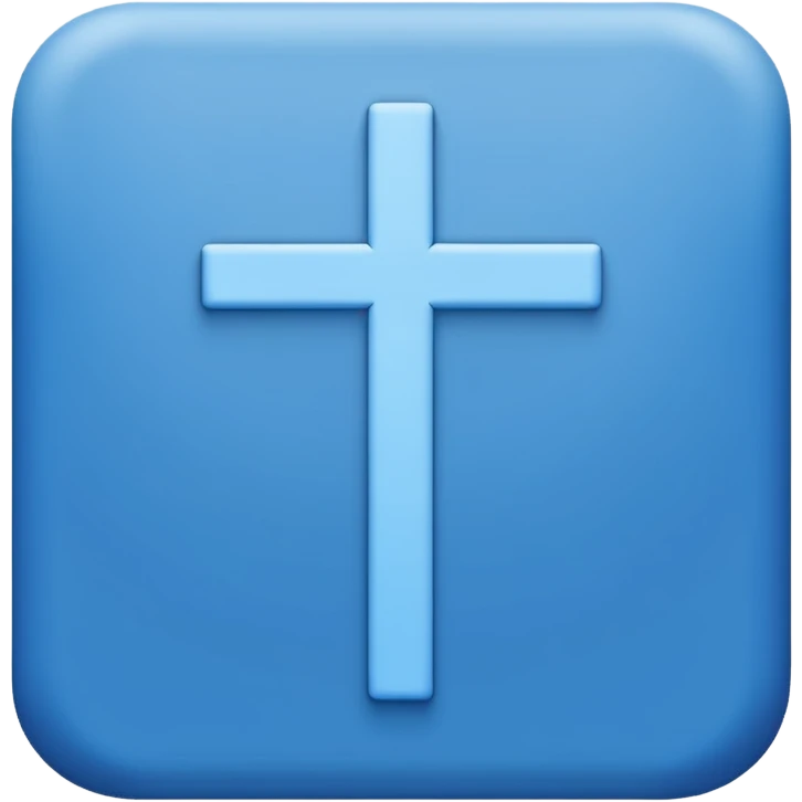 blue word "amen" simple font emoji