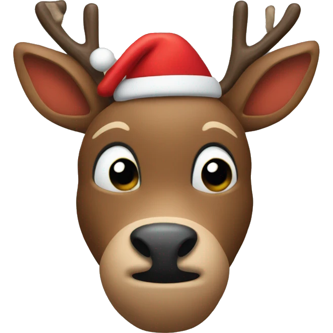 Rudolph, the red nose, reindeer emoji
