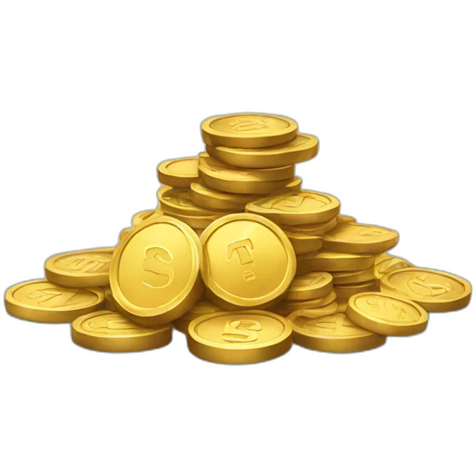 A pile of gold coins emoji