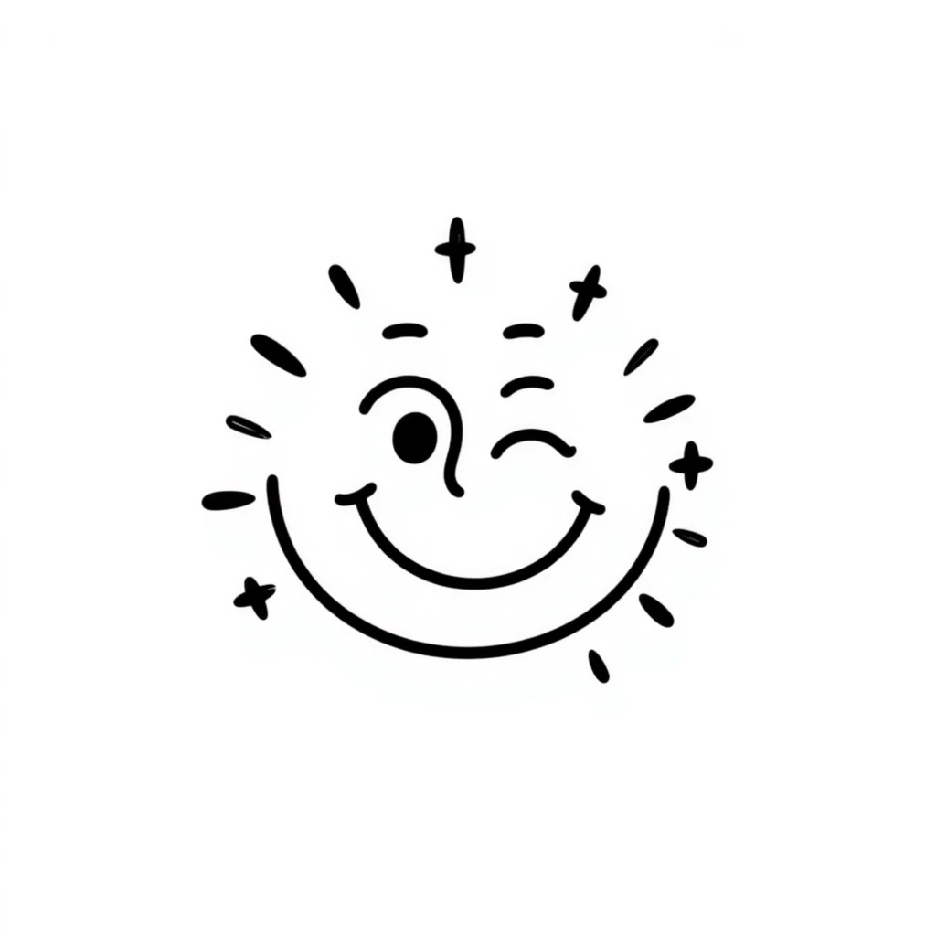 happy face with sparkles emoji