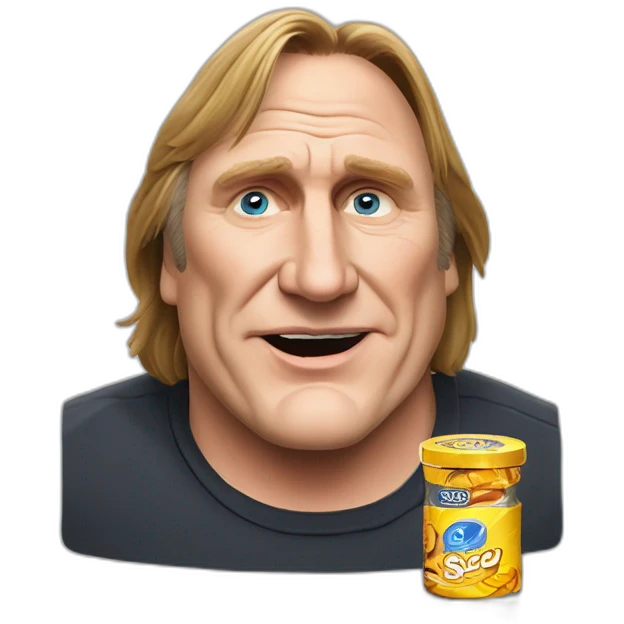 Gerard Depardieu with dota snus emoji