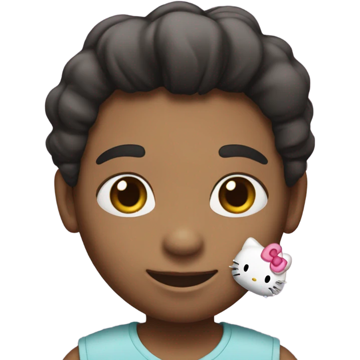 Carrying hello kitty emoji