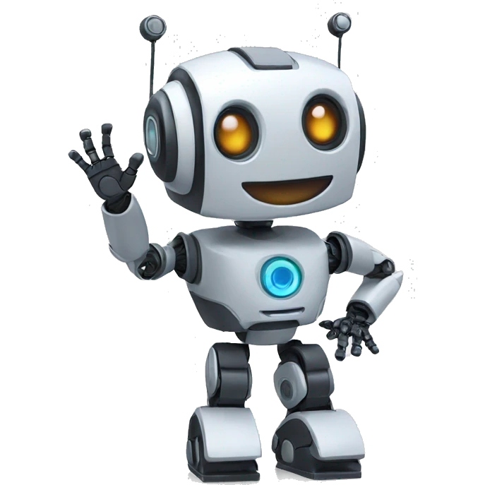 robot waving hello emoji