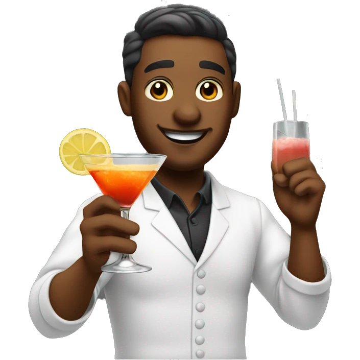 bartender shaking a cocktail emoji