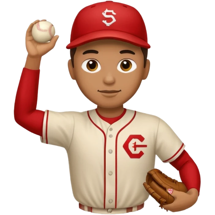 hacer el lanzamiento  de pelota jugador basebal emoji