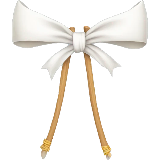 White long bow emoji