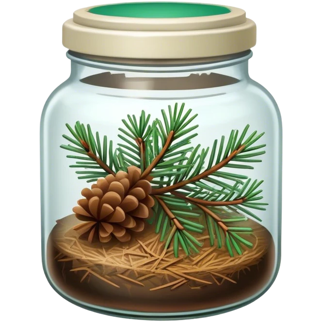 jar of fallen pine needles emoji