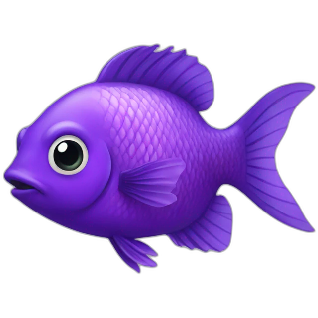 Poisson violet emoji