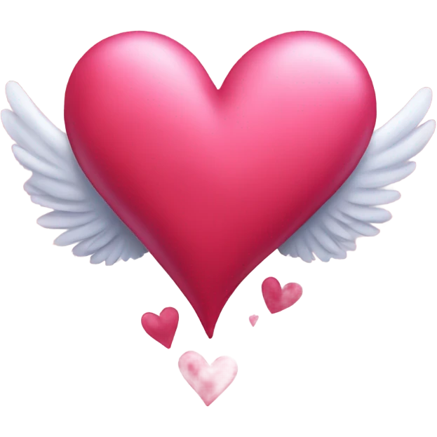 Flying hearts emoji