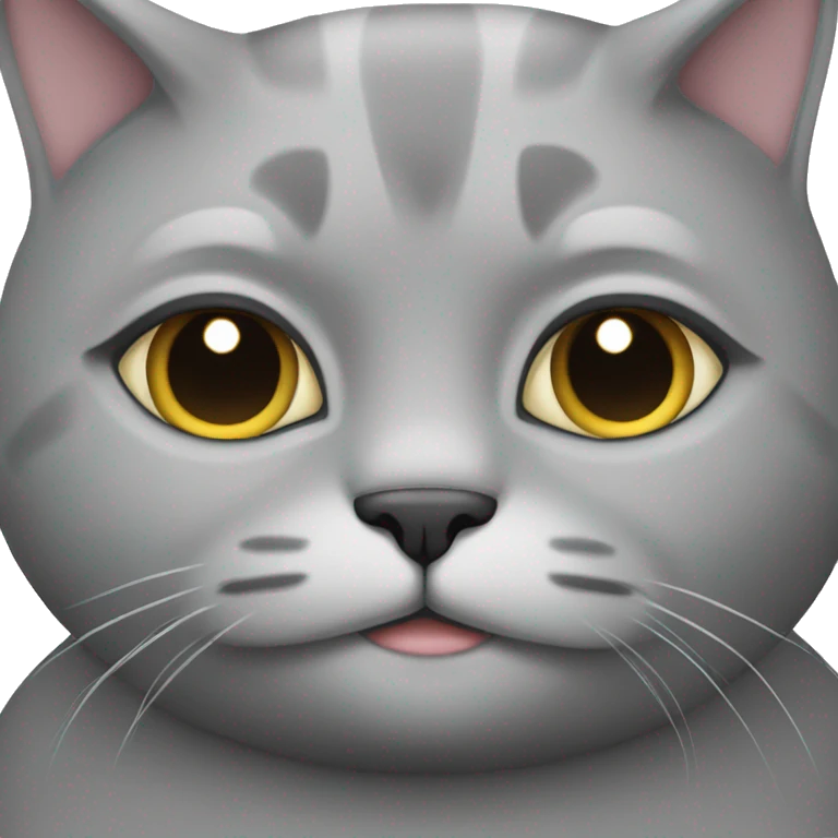 Grey fat kitty emoji