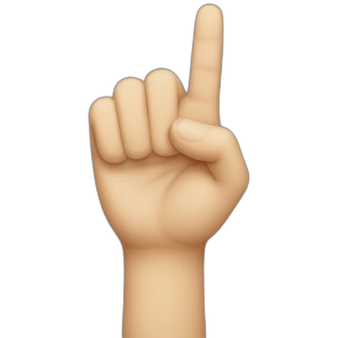 one finger emoji