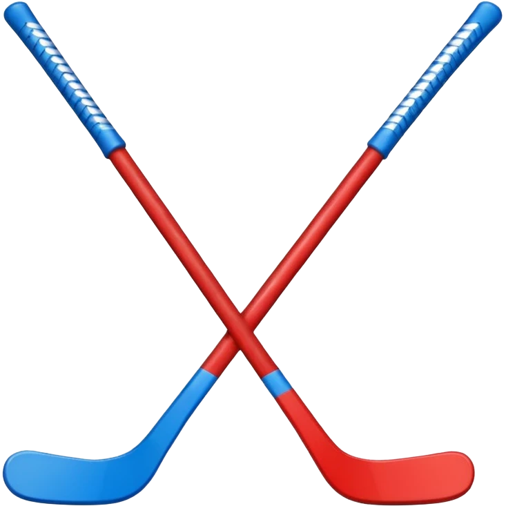 ice hockey stick (#00A3E0) and red (#F9423A) emoji