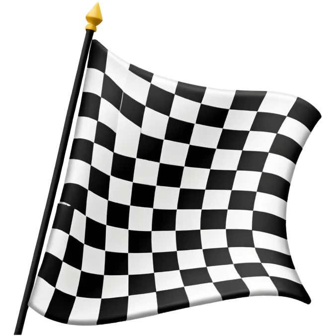 finish line with checkered flag emoji