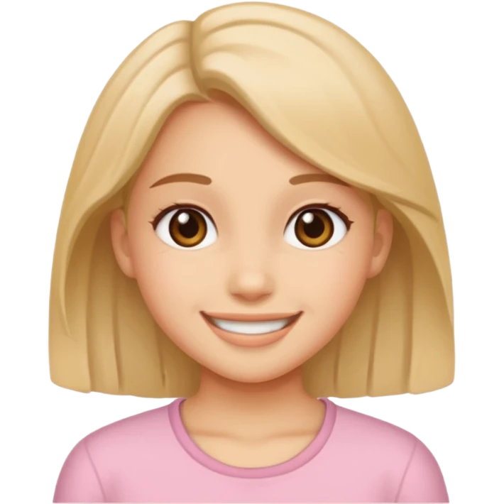 A girl saying senpai emoji