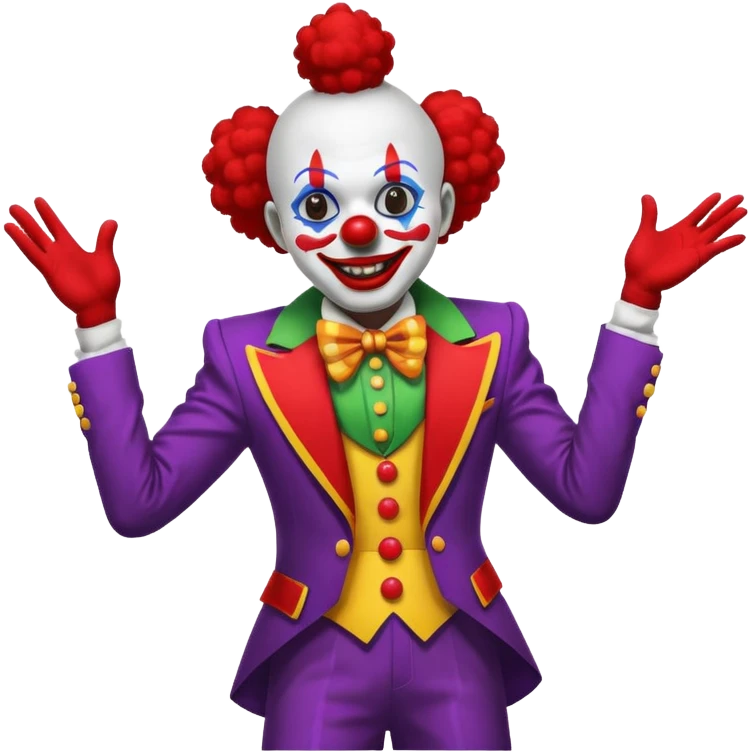 dancing black clown emoji