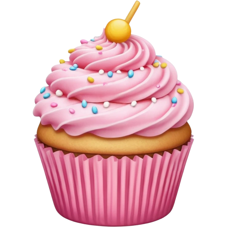 Cupcake with pink icing emoji