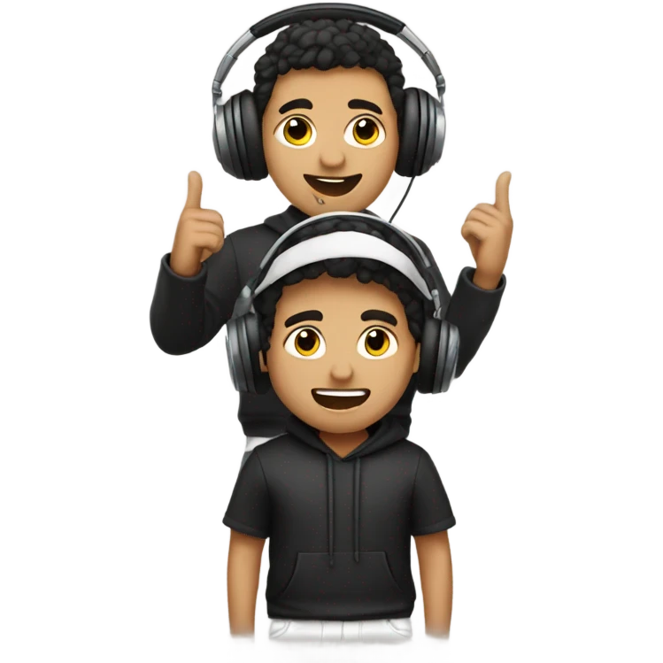 2 Mexican boys in a music studio emoji