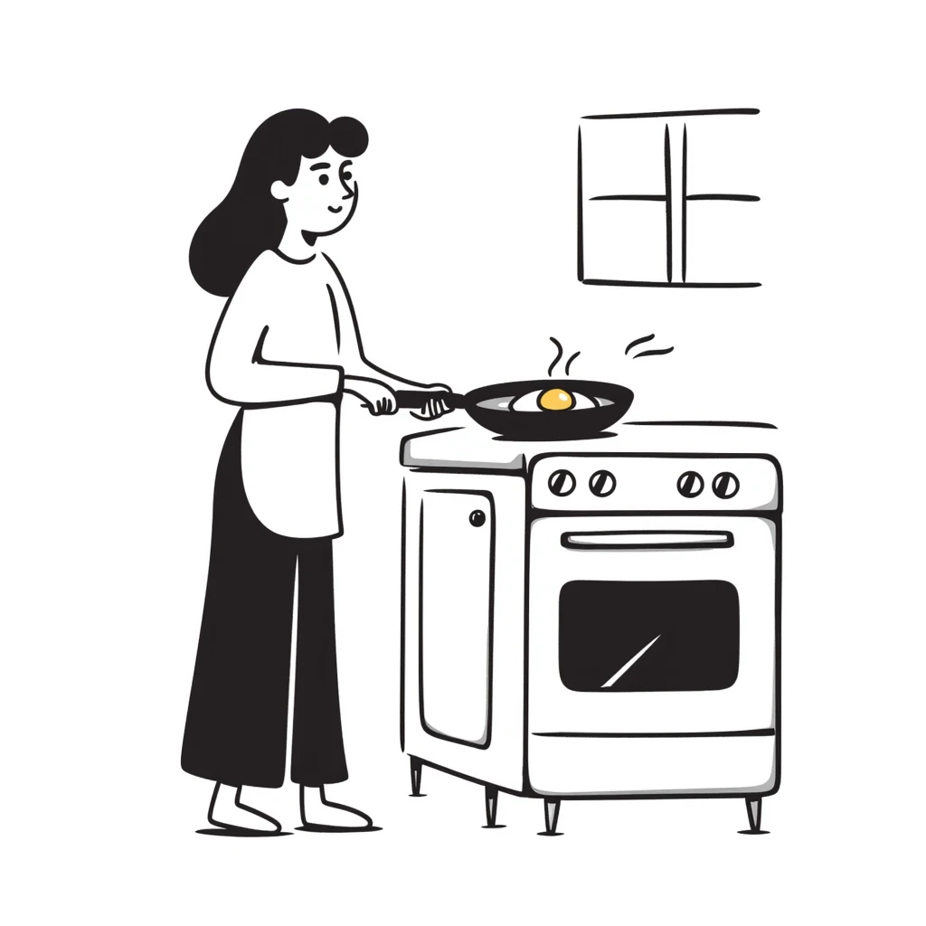 a woman cooking emoji