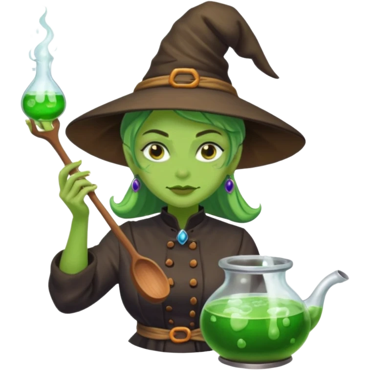 green witch cooking potion emoji