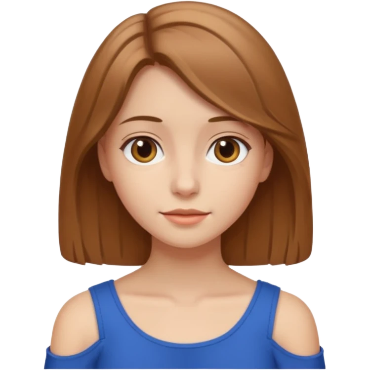 мила дівчинка з русим волоссям тдо грудей emoji