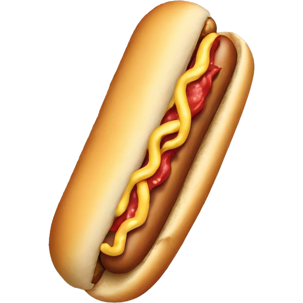 Eating a hotdog emoji