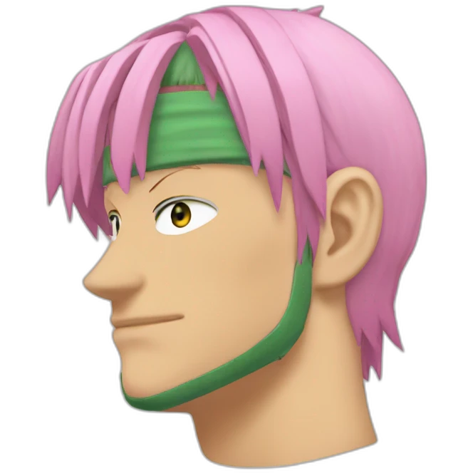 Zoro aux cheveux rose emoji