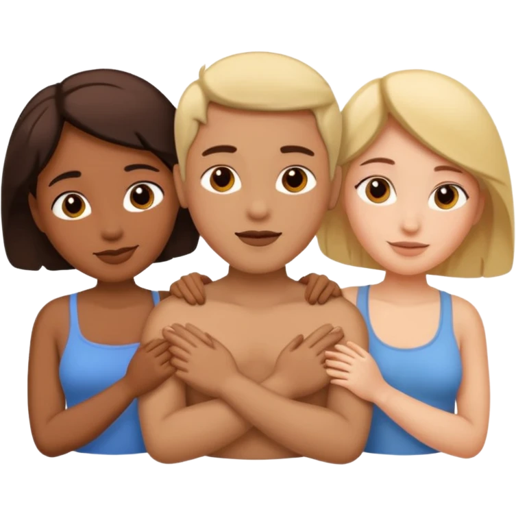 Threesome sex emoji