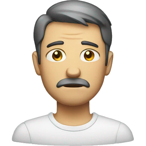 sad working man emoji