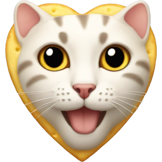 cheese cat heart emoji