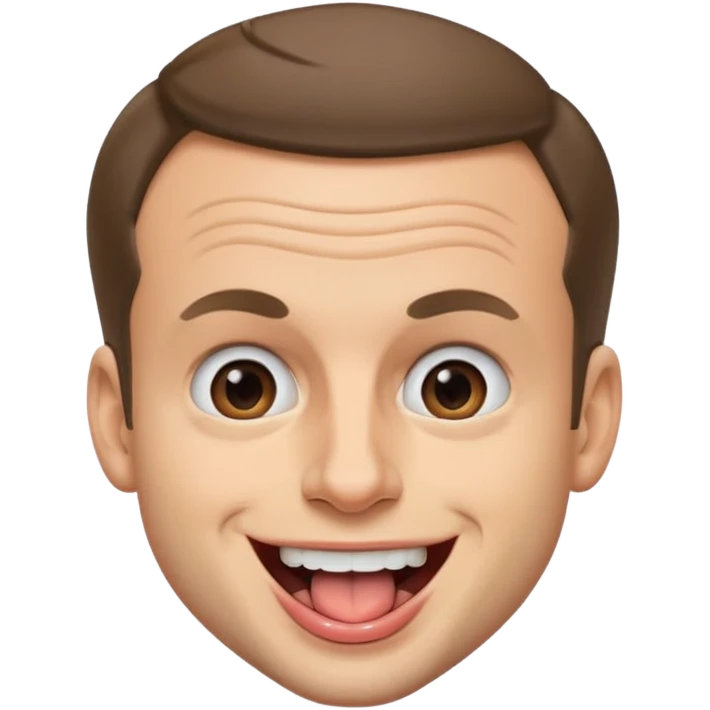 macron qui tire la langue emoji