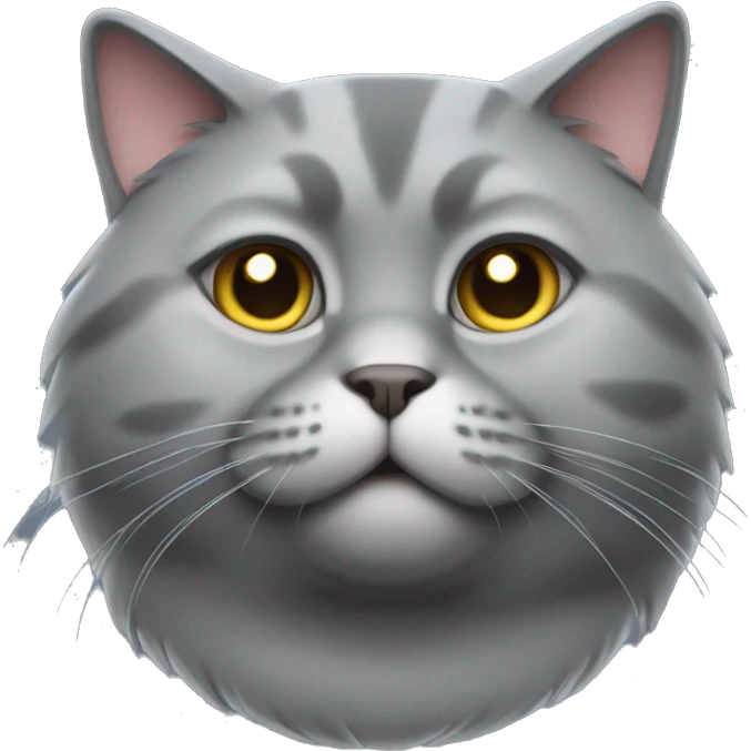 Fat gray cat emoji