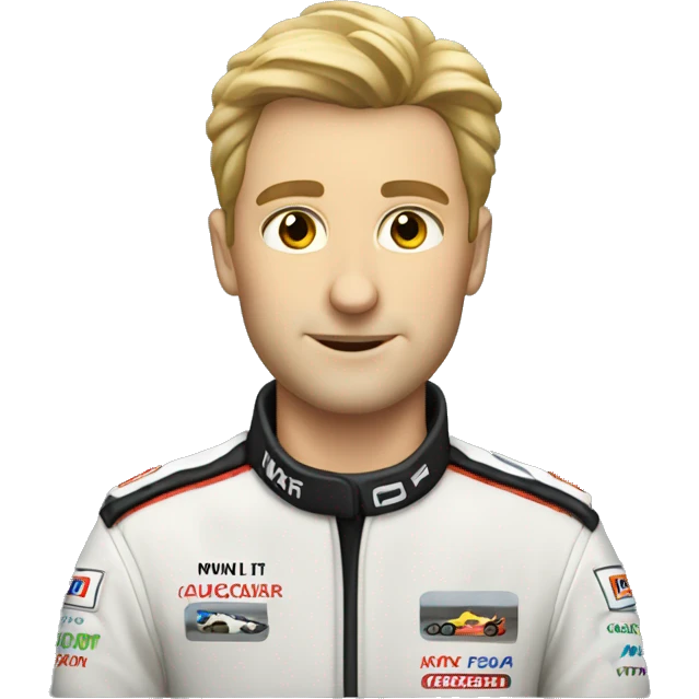 caucasian racecar driver emoji