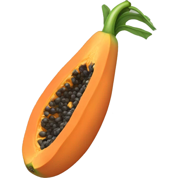 a single papaya emoji
