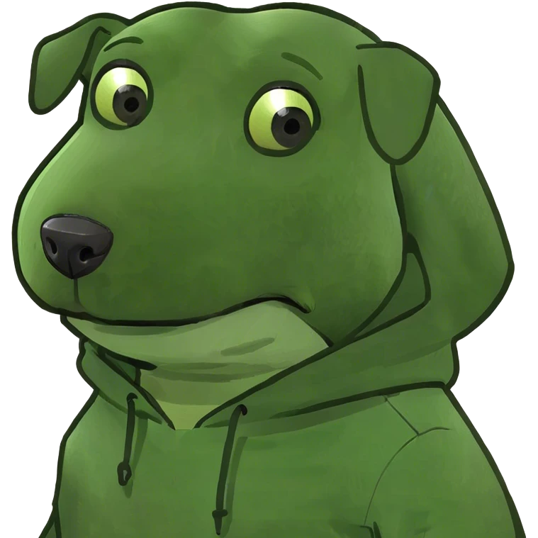Dog wearing a hoodie  emoji