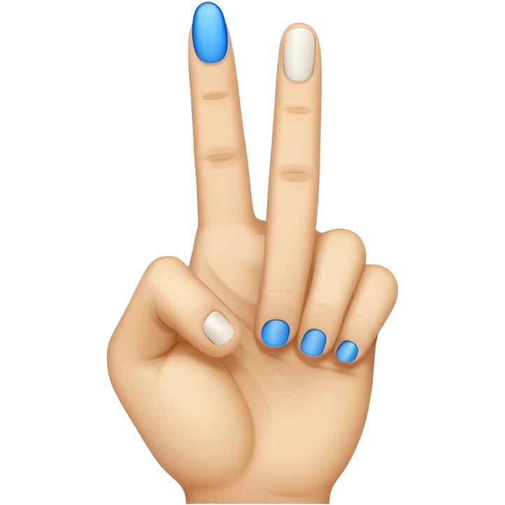 Blue middle finger  emoji