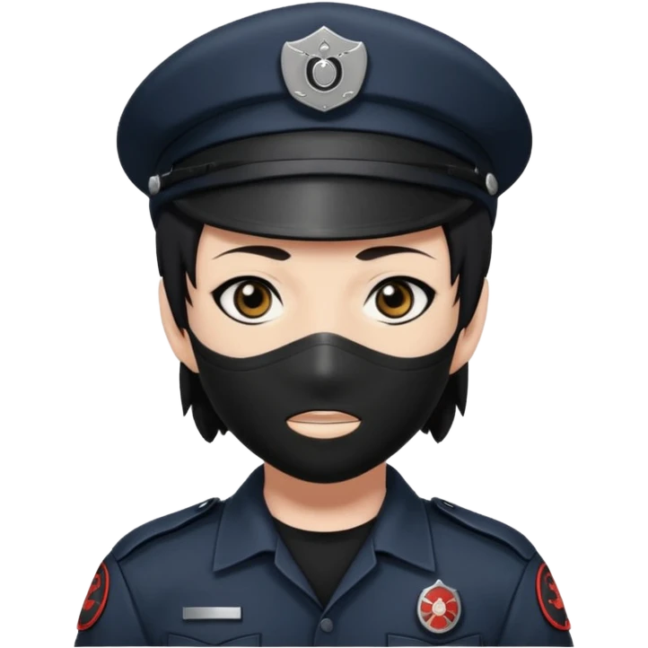 Itachi anbu black cop face mask emoji