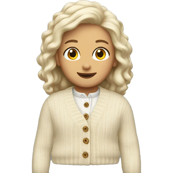 Cream cardigan emoji