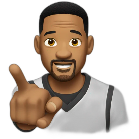 will smith pointing left emoji