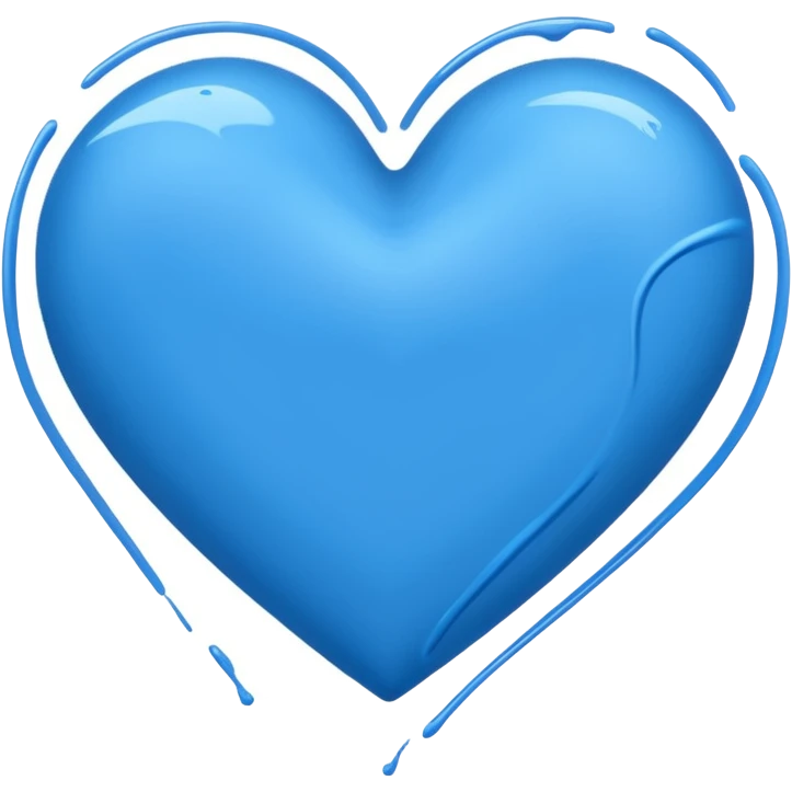 blue heart spray-painted like graffiti  emoji