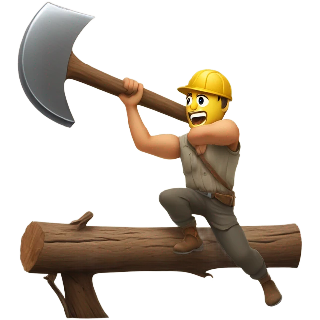 Wood chopping emoji