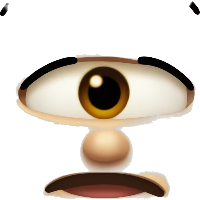 Mouth open eye brow raied emoji