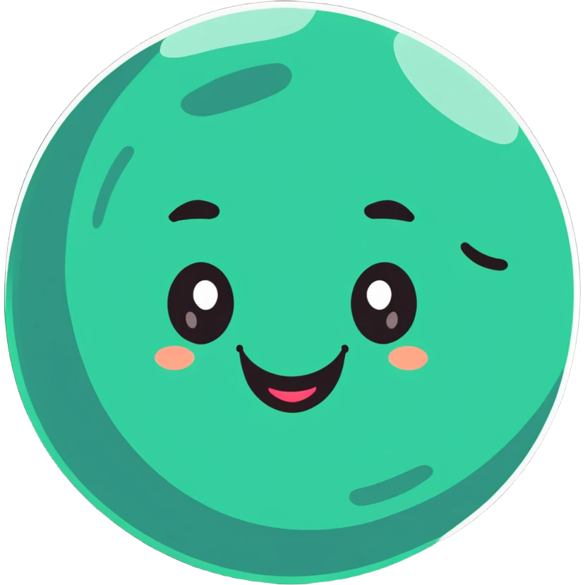 earth planet with cute smiling face, happy expression emoji