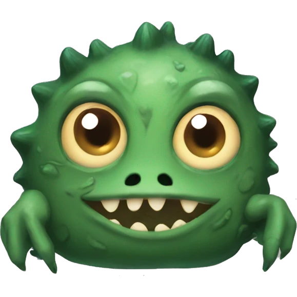 swamp monster in love heart eyes emoji