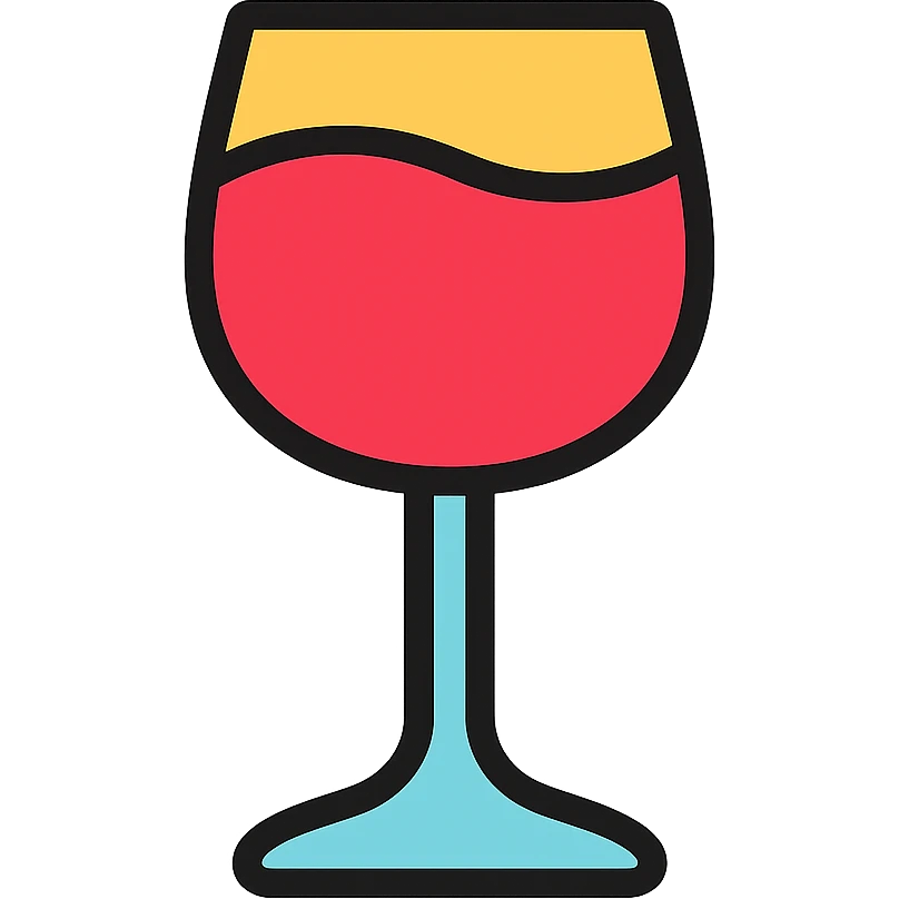 modern simple recognizable wine glass icon emoji