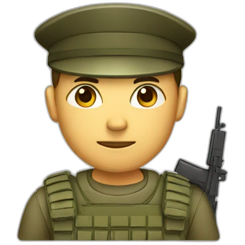 soldier with letter v emoji
