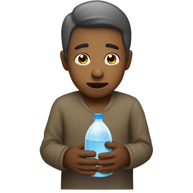 Man begging for water emoji